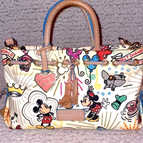 Dooney & Bourke Vintage Disney World Tassel Tote Crossbody Purse Shoulder Bag - Picture 2 of 15